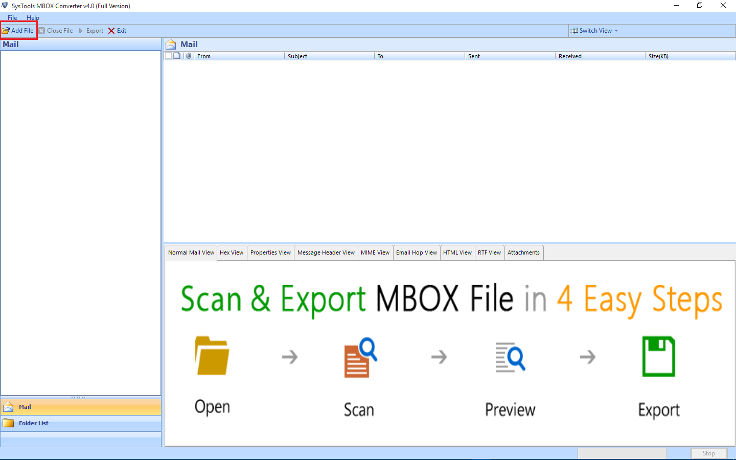 Add Gmail MBOX file