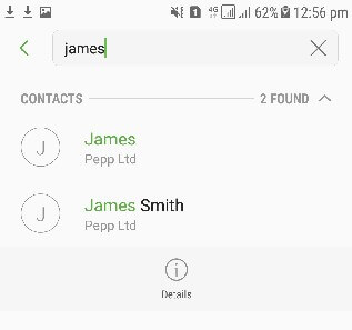 imported contacts in your Android