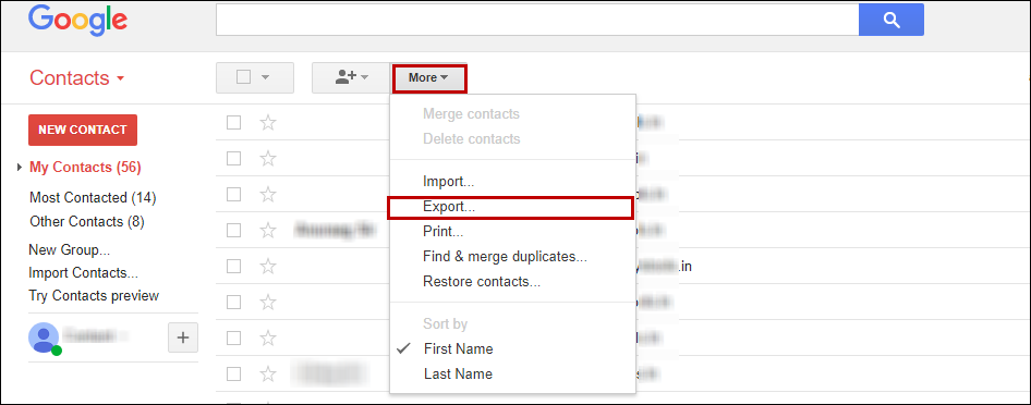 transfer contacts from google apps