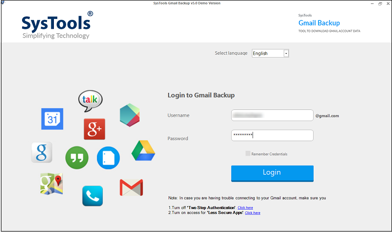 login to gmail backup