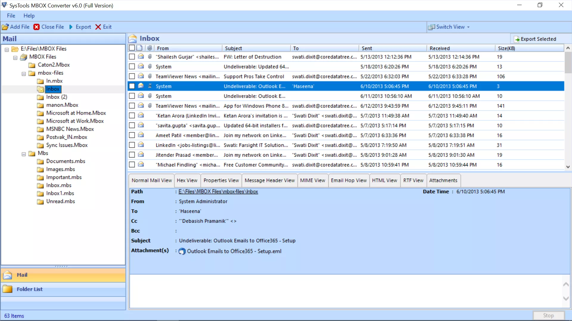 Import MBOX to Outlook