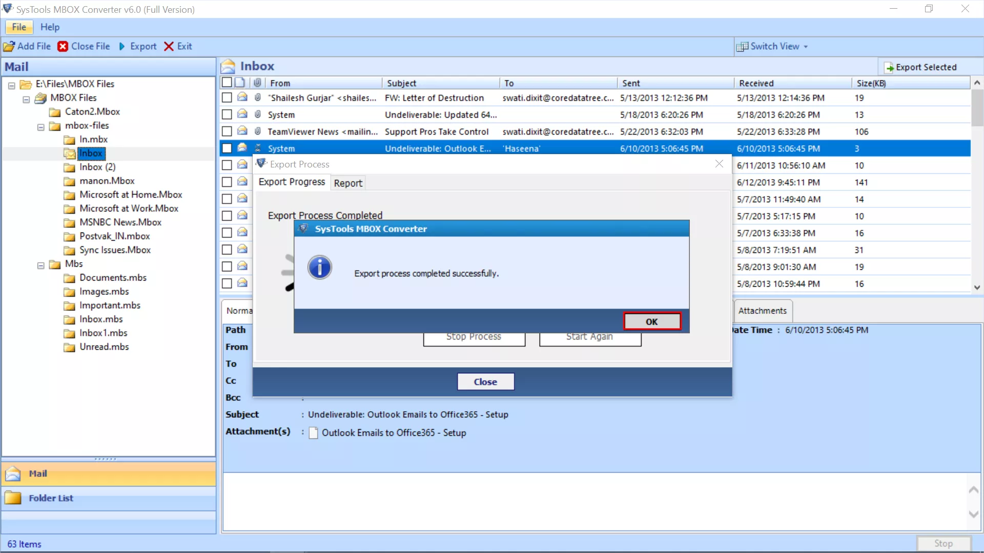 Importing MBOX to Outlook
