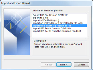 importer un fichier ost dans outlook