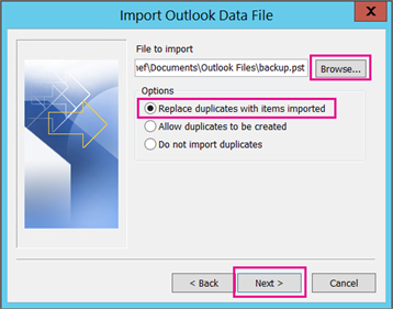 importer un fichier ost dans outlook