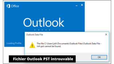 impossible de trouver le fichier outlook.pst